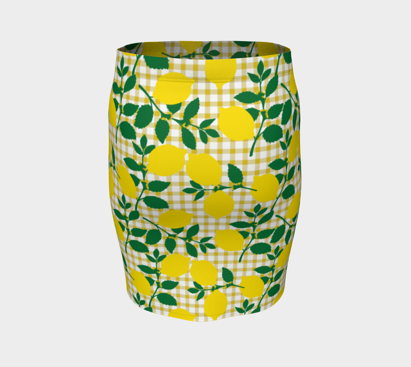 Lemon and Gingham Fitted Skirts - Objet D'Art