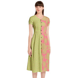 Puff Sleeve Button Through Dress - Objet D'Art