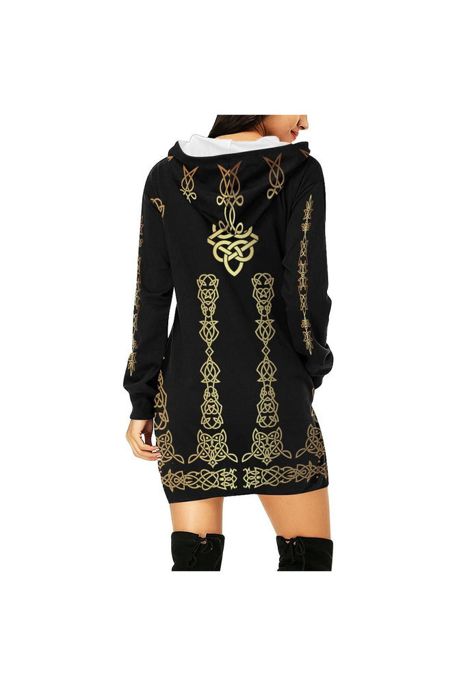 Celtic Bronze Hoodie Mini Dress - Objet D'Art