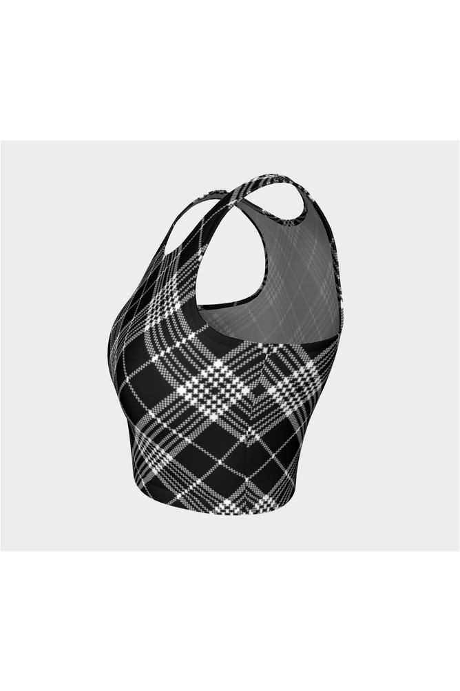 Black Tartan Athletic Top - Objet D'Art