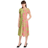 Puff Sleeve Button Through Dress - Objet D'Art