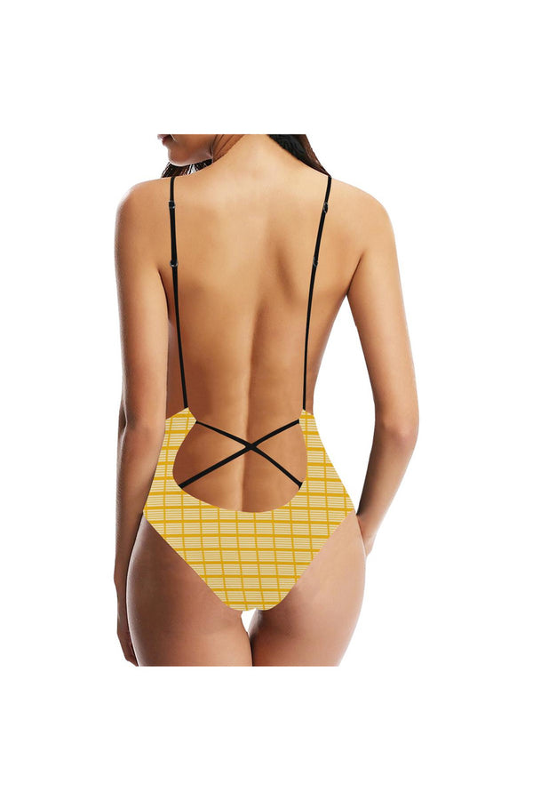 Sunny Day Sexy Lacing Backless One-Piece Swimsuit - Objet D'Art