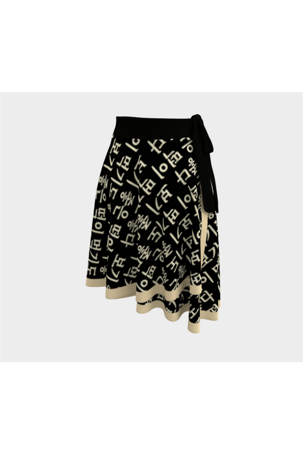 Rice Cake Proverbs Wrap Skirt - Objet D'Art