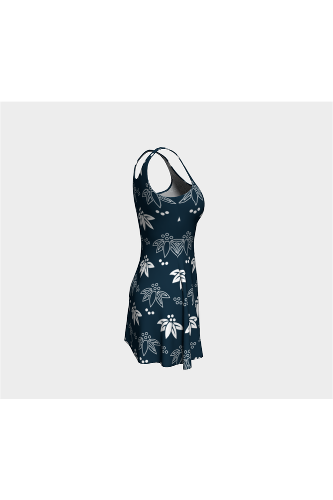 Abstract Flora Flare Dress - Objet D'Art Online Retail Store