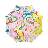 colored splat print 2 Semi-Automatic Foldable Umbrella (Model U05) - Objet D'Art