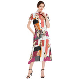 Drawstring Waist A-line Flared Midi Dress - Objet D'Art