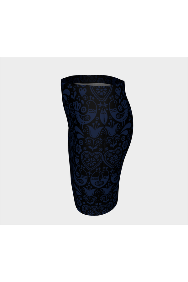 Danish Night Bird Fitted Skirt - Objet D'Art