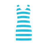 blue white striped 1A Medea Vest Dress (Model D06) - Objet D'Art