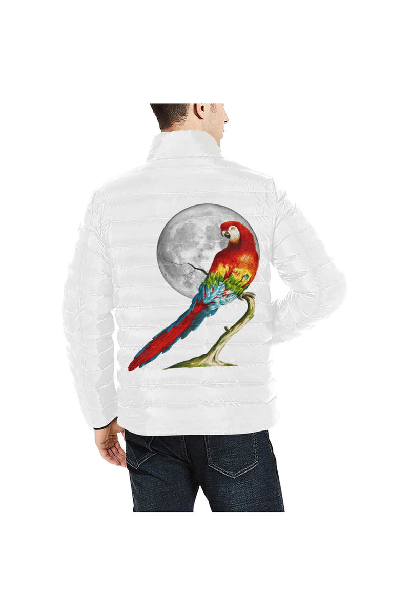Parrot Moon Unisex Stand Collar Padded Jacket - Objet D'Art