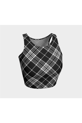 Black Tartan Athletic Top - Objet D'Art