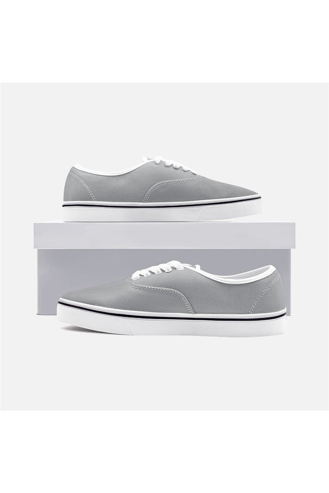 Gray Unisex Canvas Sneakers - Objet D'Art