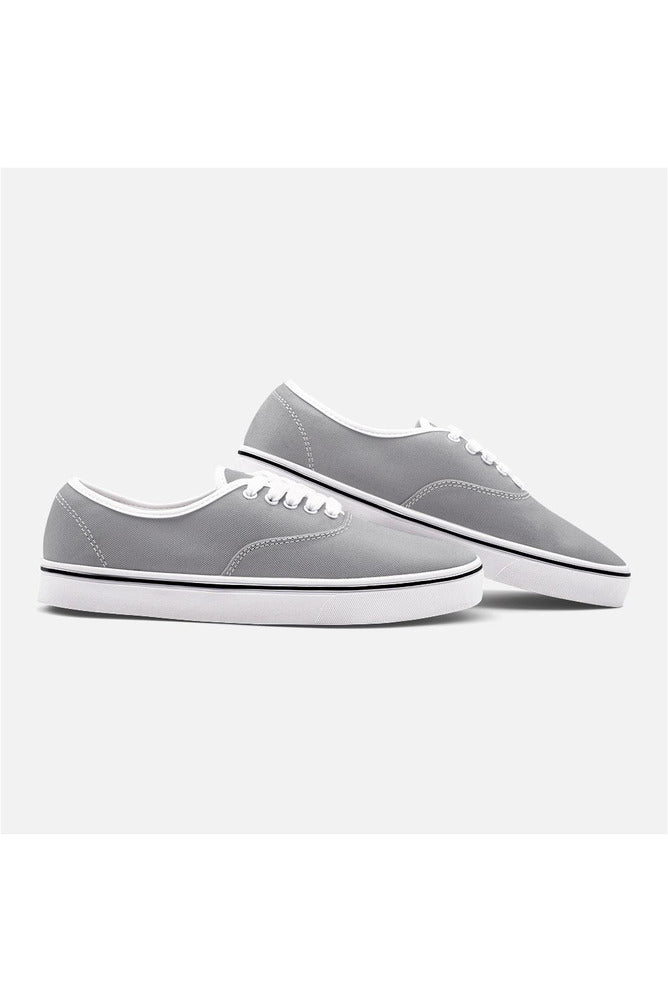 Gray Unisex Canvas Sneakers - Objet D'Art