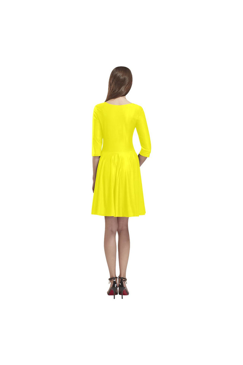 Sunshine Tethys Half-Sleeve Skater Dress - Objet D'Art