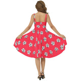 Sleeveless Square Neck Flare Hem Midi Dress - Objet D'Art