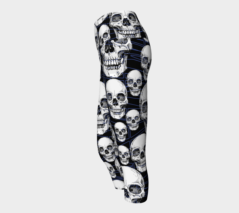Skull Nation yoga Capris - Objet D'Art