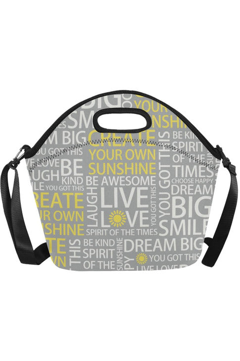 sun Lunch Bag Bottom Neoprene Lunch Bag/Large (Model 1669) - Objet D'Art