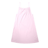 pink solid 2 Drawstring Neck Sleeveless Dress (Model D68) - Objet D'Art