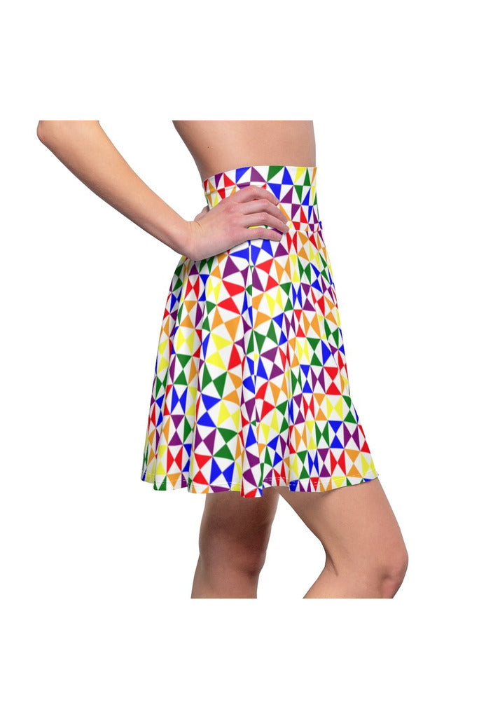 Rainbow Women's Skater Skirt - Objet D'Art