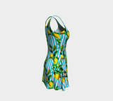 Lemon Stripes Flare Dress - Objet D'Art