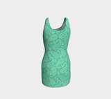 Paisley Planet Bodycon Dress - Objet D'Art