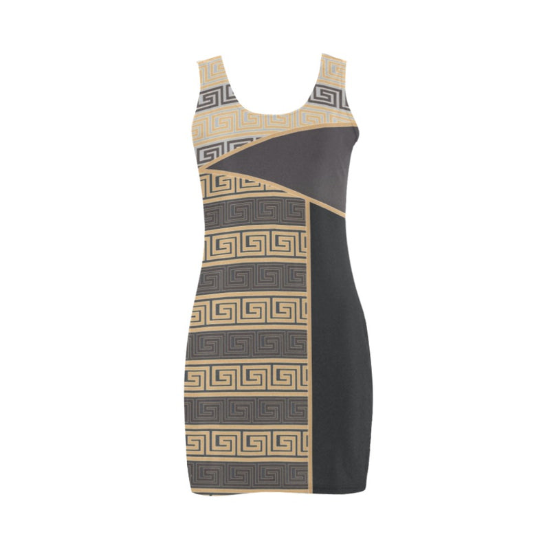 greek key part print 1 Medea Vest Dress (Model D06) - Objet D'Art