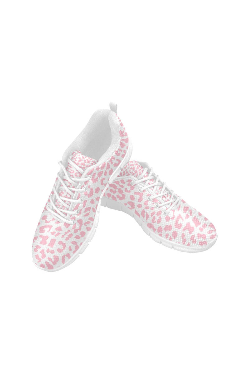 Pink Leopard Pink Women's Breathable Running Shoes - Objet D'Art