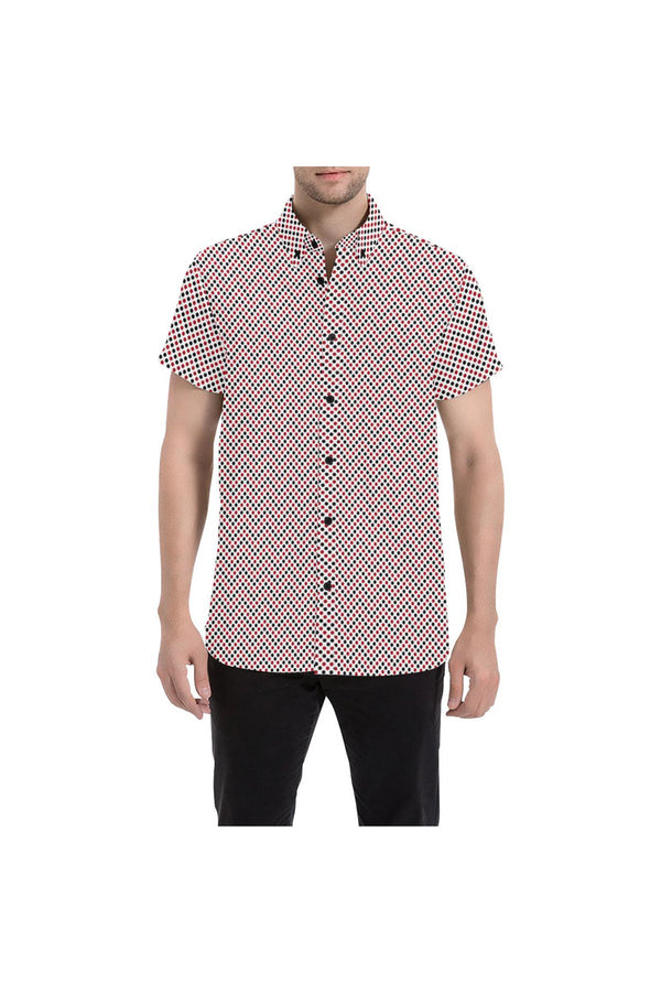 Zig Zag Dots Men's Short Sleeve Shirt - Objet D'Art