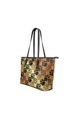 Golden Pawsibilities Leather Tote Bag/Small - Objet D'Art