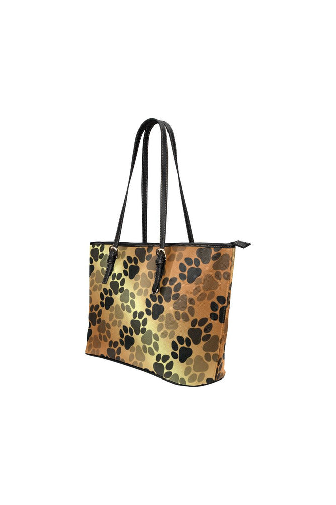 Golden Pawsibilities Leather Tote Bag/Small - Objet D'Art