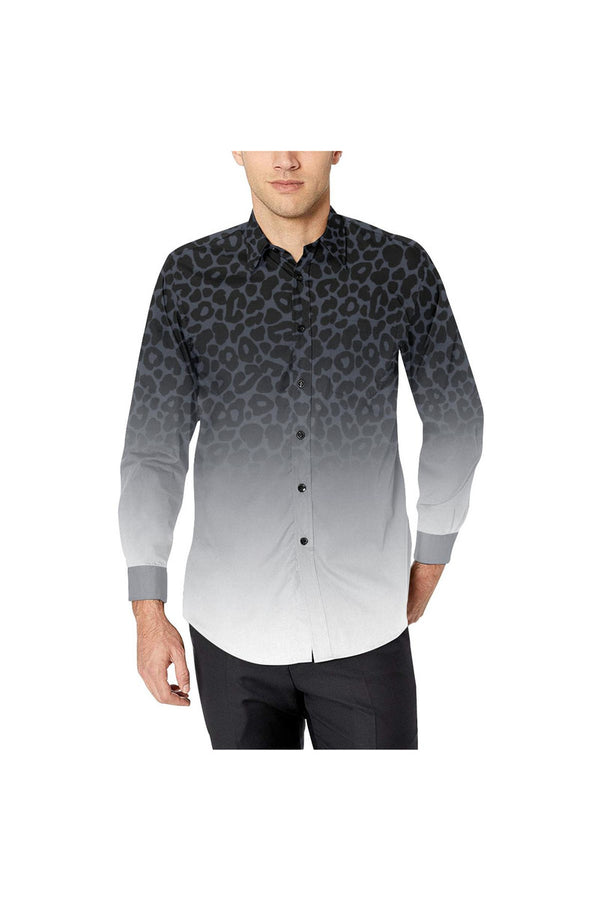 Leopard Ombré Men's Casual Dress Shirt - Objet D'Art