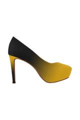 Golden Gradient Women's High Heels - Objet D'Art