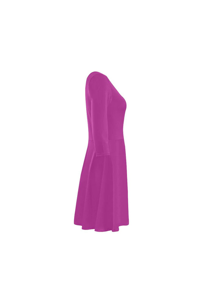 Purple 3/4 Sleeve Sundress (D23) - Objet D'Art
