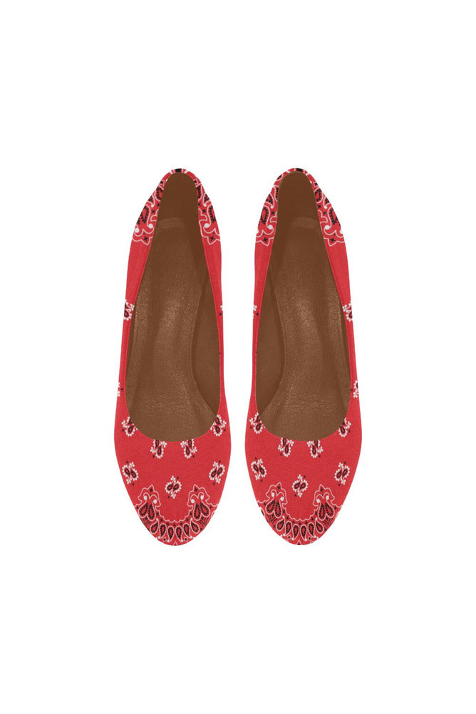 red bandana Women's High Heels (Model 044) - Objet D'Art