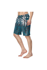 Moonlit Palms Men's Swim Trunk/Large Size - Objet D'Art Online Retail Store