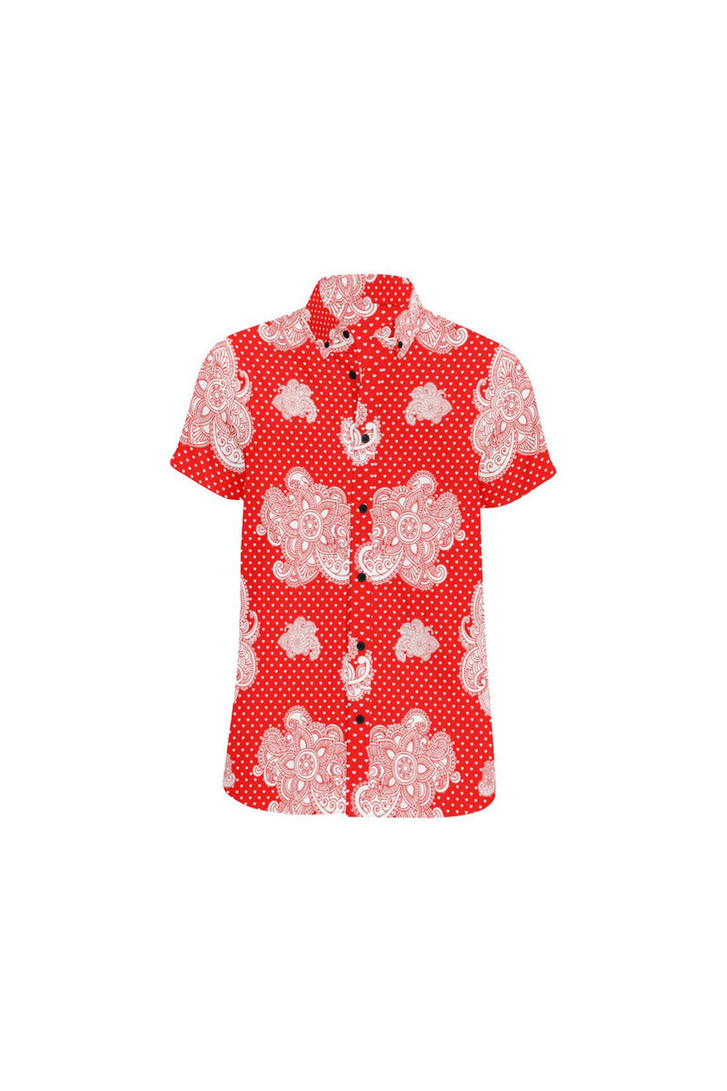 Floral Paisley Men's All Over Print Short Sleeve Shirt - Objet D'Art Online Retail Store