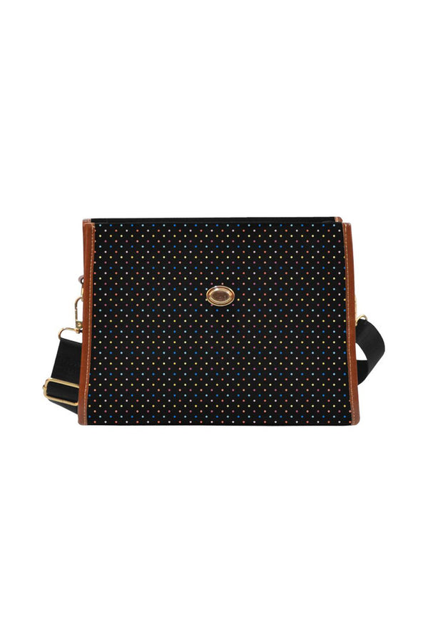 Colored Polka Dot Waterproof Canvas Bag/All Over Print (Model 1641) - Objet D'Art