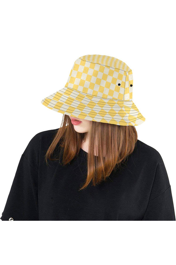 Aspen Gold Checker All Over Print Bucket Hat - Objet D'Art