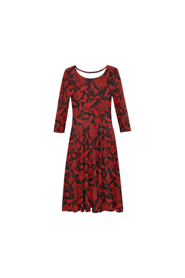 Do East Elbow Sleeve Ice Skater Dress (D20) - Objet D'Art