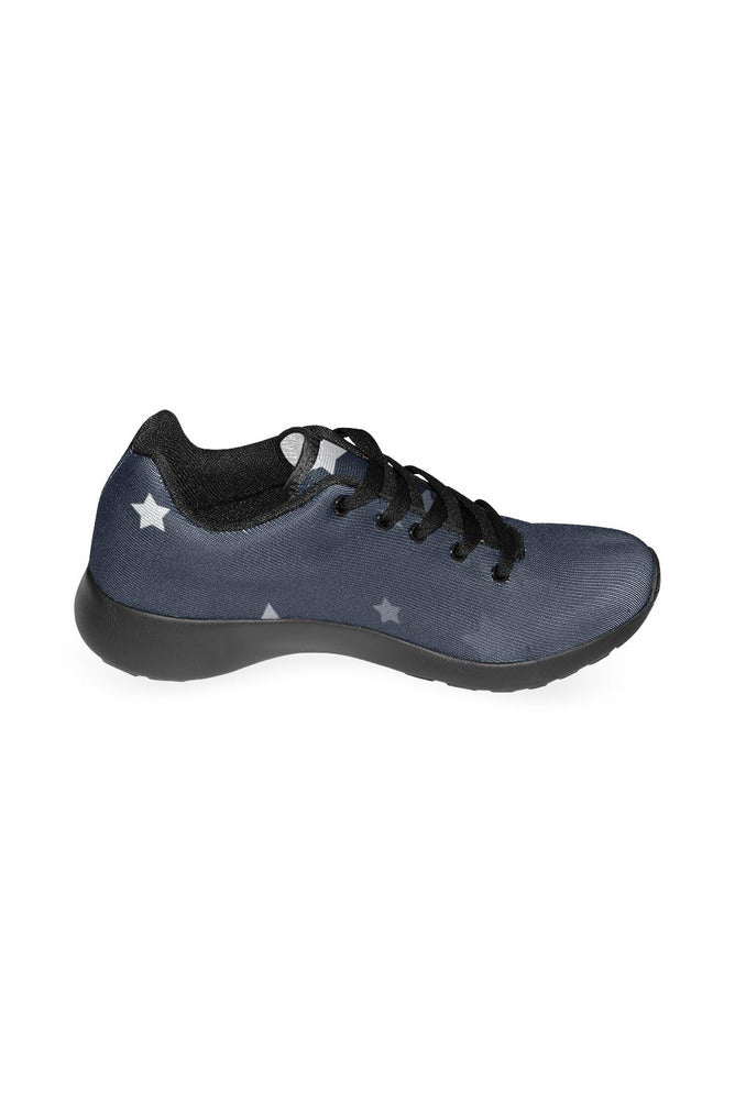 Stars on Blue Women’s Running Shoes (Model 020) - Objet D'Art