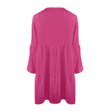 innuendo 2 polka dot print V-Neck Loose Fit Dress (Model D66) - Objet D'Art