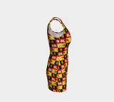 Runway Signs Bodycon Dress - Objet D'Art