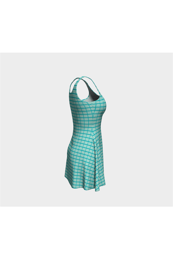 Aqua Velvet Flare Dress - Objet D'Art Online Retail Store