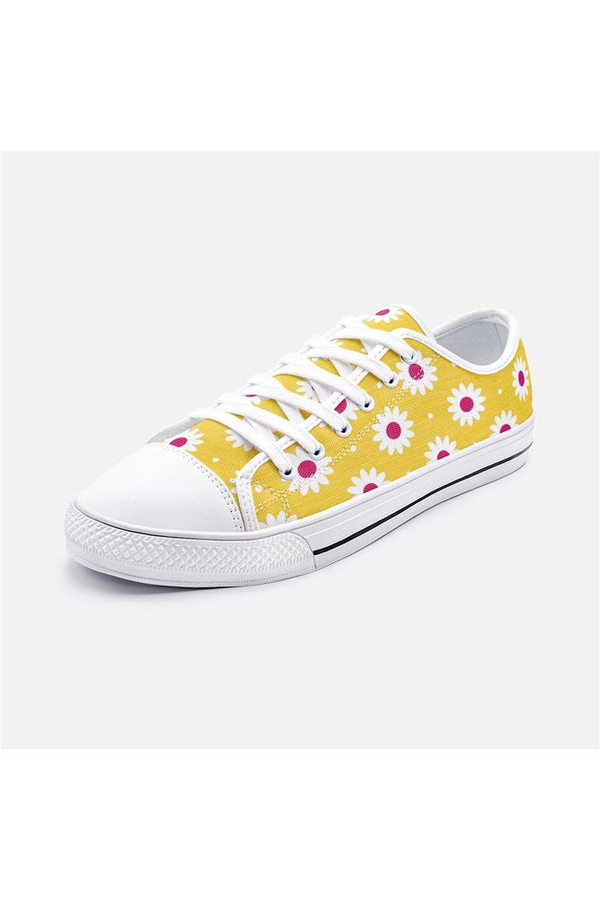 Daisy Daze Unisex Low Top Canvas Shoes - Objet D'Art