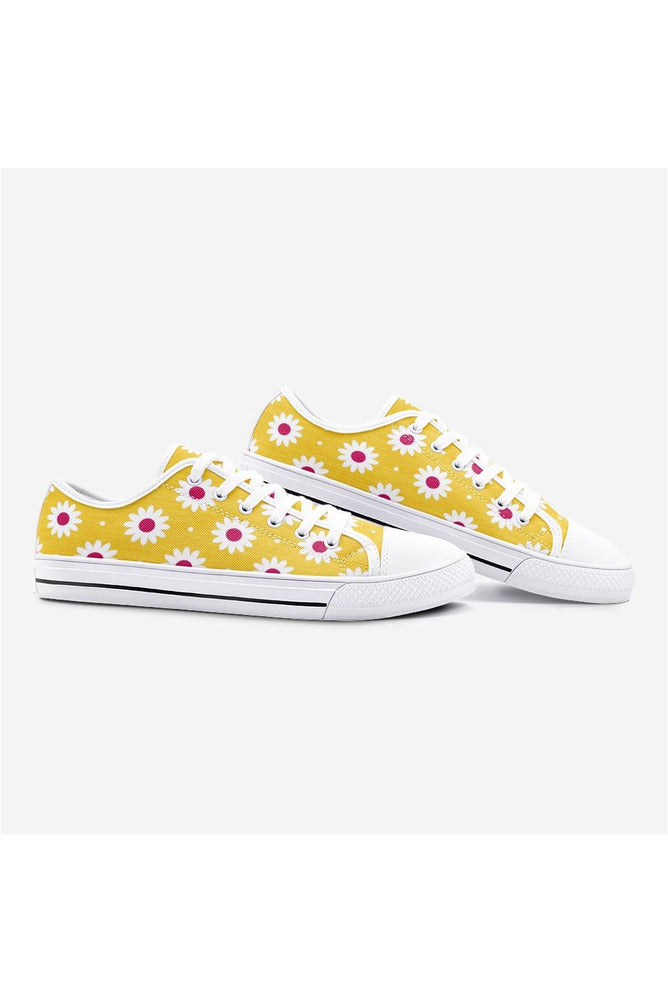 Daisy Daze Unisex Low Top Canvas Shoes - Objet D'Art