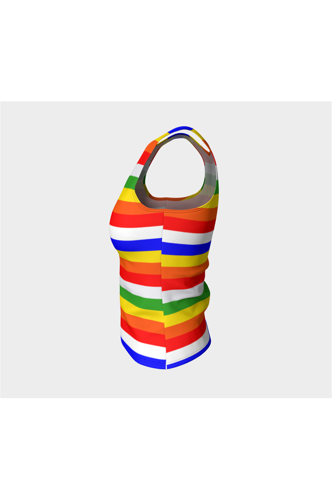 Rainbow Riff Fitted Tank Top - Objet D'Art