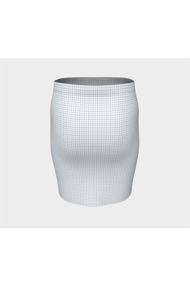H. M. Kemp Blue/Gray Tattersall Fitted Skirt - Objet D'Art