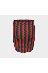 Honeycomb Fitted Skirt - Objet D'Art