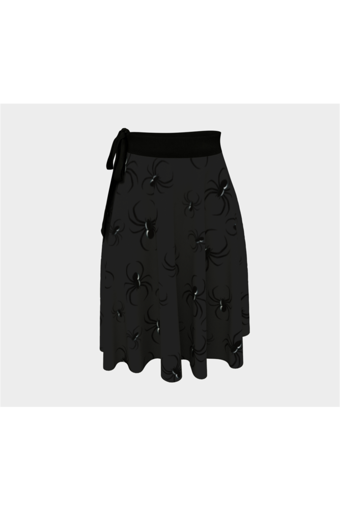 Charcoal Nights and Spiders Wrap Skirt - Objet D'Art
