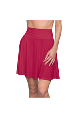 Coral Red Women's Skater Skirt - Objet D'Art