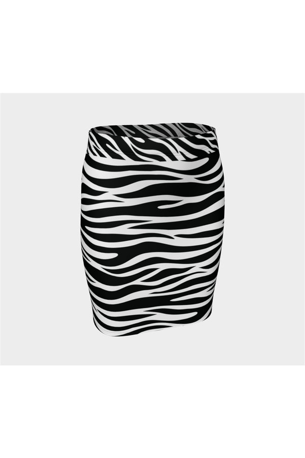 Zebra Print Fitted Skirt - Objet D'Art
